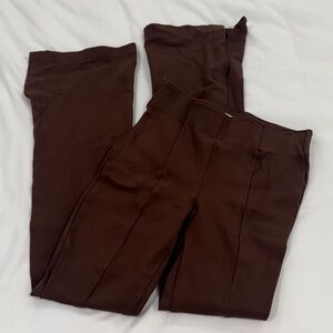 Elegant Brown Women's Flare Pants